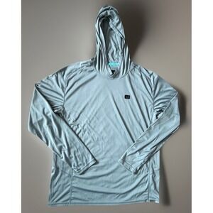 AVID Performance Fishing Long Sleeve Hoodie Shirt Logo UV Protection Large JBHS